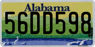 AL license plate 56DD598