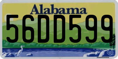 AL license plate 56DD599