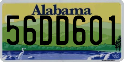AL license plate 56DD601
