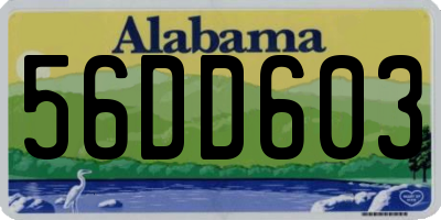 AL license plate 56DD603