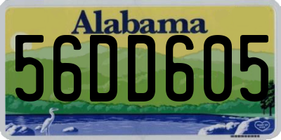 AL license plate 56DD605