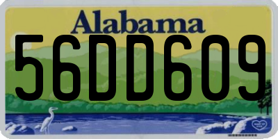 AL license plate 56DD609