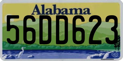 AL license plate 56DD623