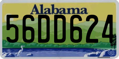 AL license plate 56DD624