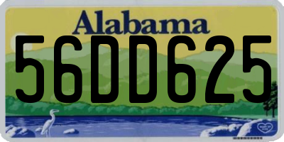 AL license plate 56DD625