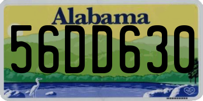 AL license plate 56DD630