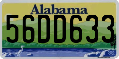 AL license plate 56DD633