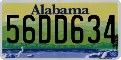 AL license plate 56DD634
