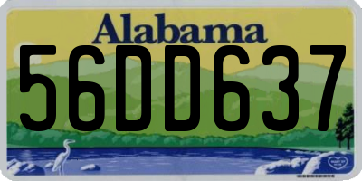AL license plate 56DD637