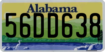 AL license plate 56DD638