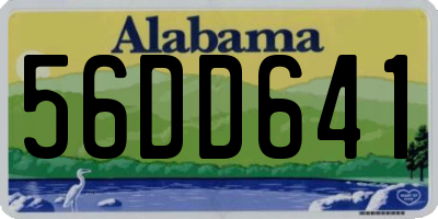 AL license plate 56DD641