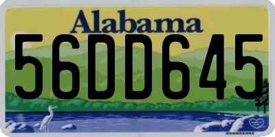 AL license plate 56DD645