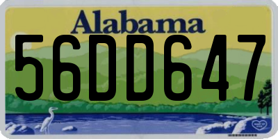 AL license plate 56DD647