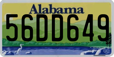 AL license plate 56DD649