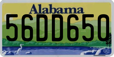 AL license plate 56DD650