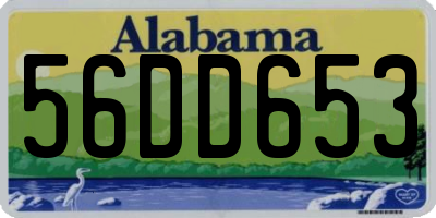 AL license plate 56DD653