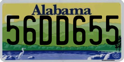 AL license plate 56DD655