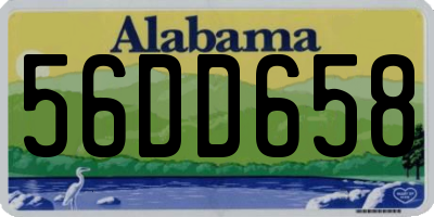AL license plate 56DD658