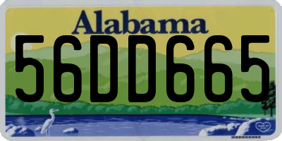 AL license plate 56DD665