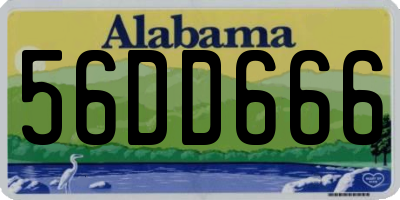 AL license plate 56DD666