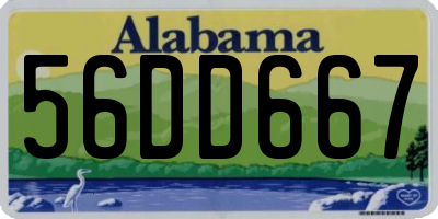 AL license plate 56DD667