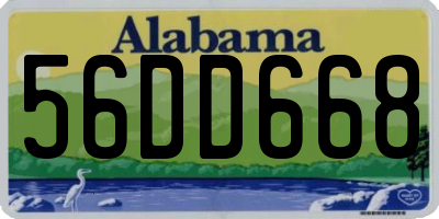 AL license plate 56DD668