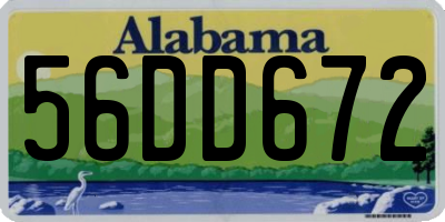 AL license plate 56DD672
