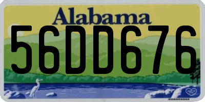 AL license plate 56DD676