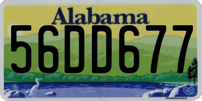 AL license plate 56DD677