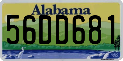 AL license plate 56DD681