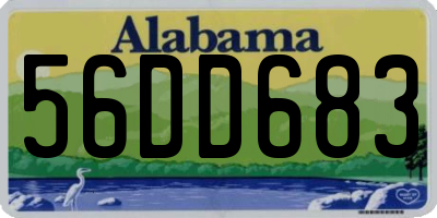AL license plate 56DD683