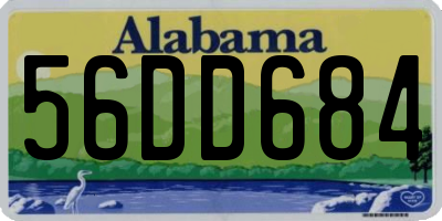 AL license plate 56DD684
