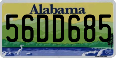 AL license plate 56DD685