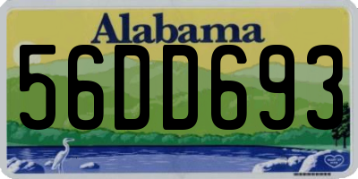 AL license plate 56DD693