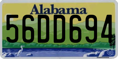AL license plate 56DD694