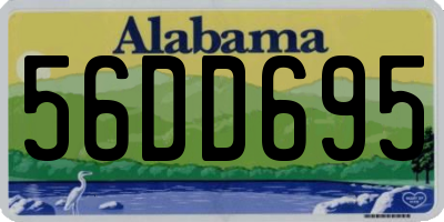 AL license plate 56DD695