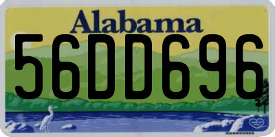 AL license plate 56DD696