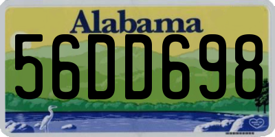 AL license plate 56DD698