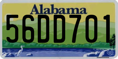 AL license plate 56DD701