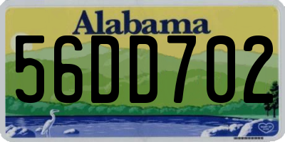 AL license plate 56DD702