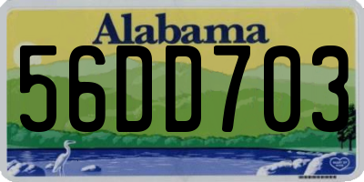 AL license plate 56DD703