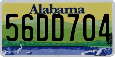 AL license plate 56DD704