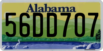 AL license plate 56DD707
