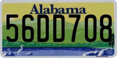 AL license plate 56DD708