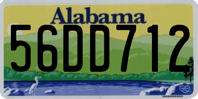 AL license plate 56DD712