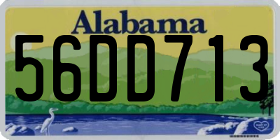 AL license plate 56DD713