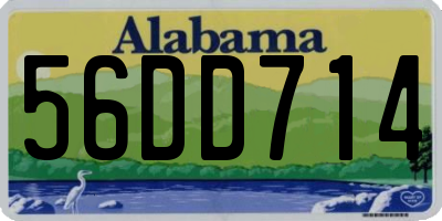 AL license plate 56DD714