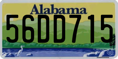 AL license plate 56DD715