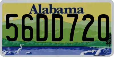 AL license plate 56DD720