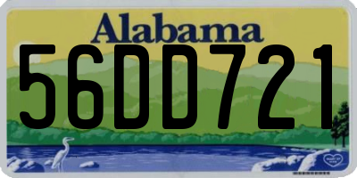 AL license plate 56DD721
